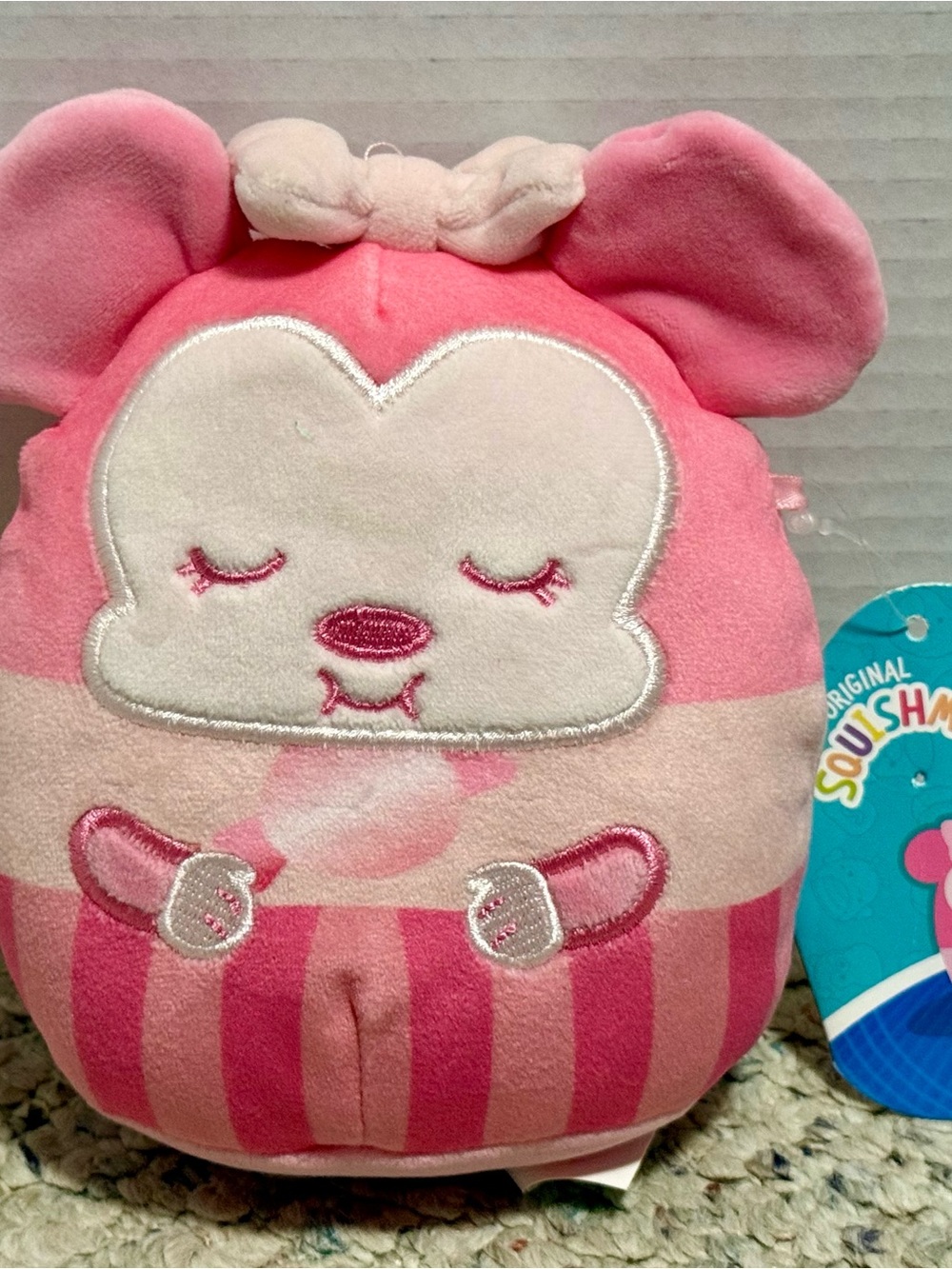 Squishmallows Disney Mystery Squad Minnie Mouse with Pink Candy 5" NWT